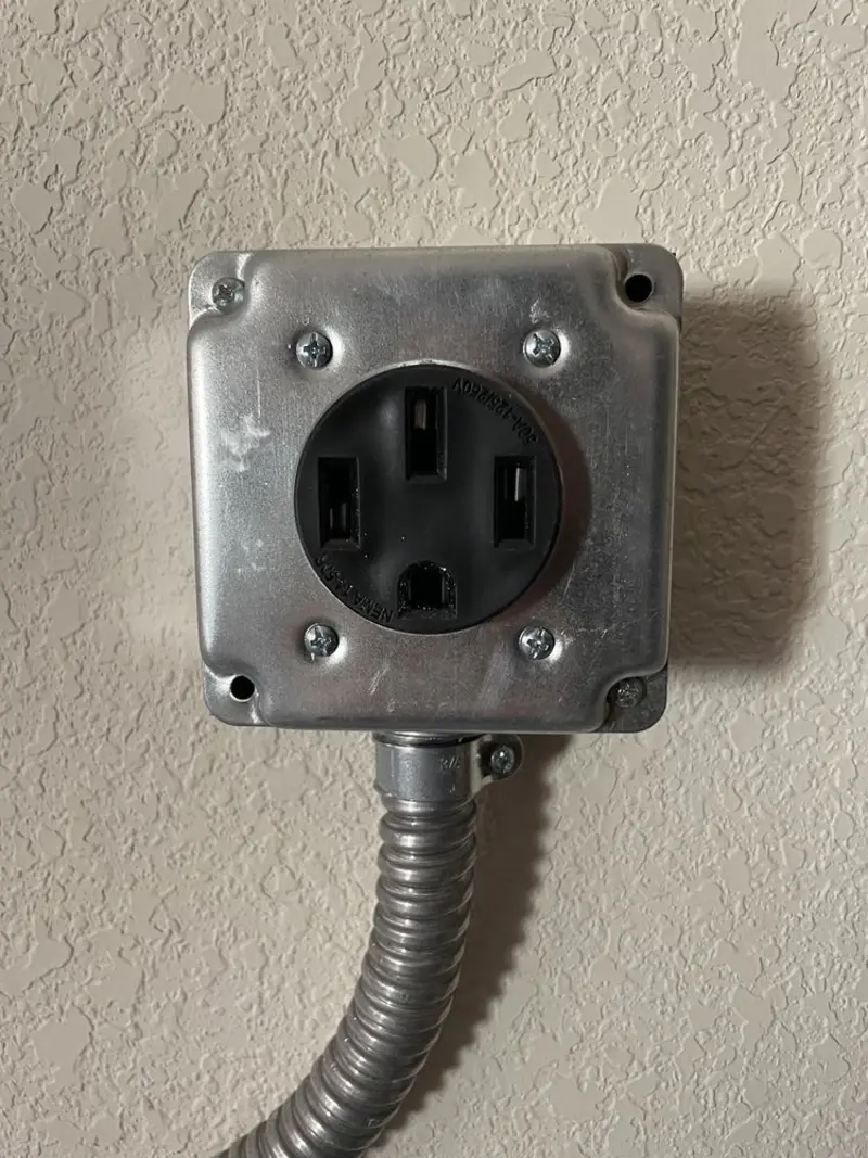 NEMA 14-50 outlet installed for Smart Home Electrical in Oglesby